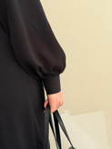 شومیز زنانه بیس یقه مردانه کرپ الیزه سفید و مشکی